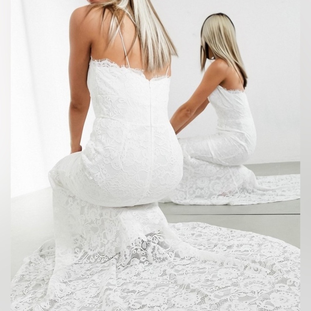 ASOS EDITION Angelina lace cami wedding dress NWOT stunning bridal gown sz 14